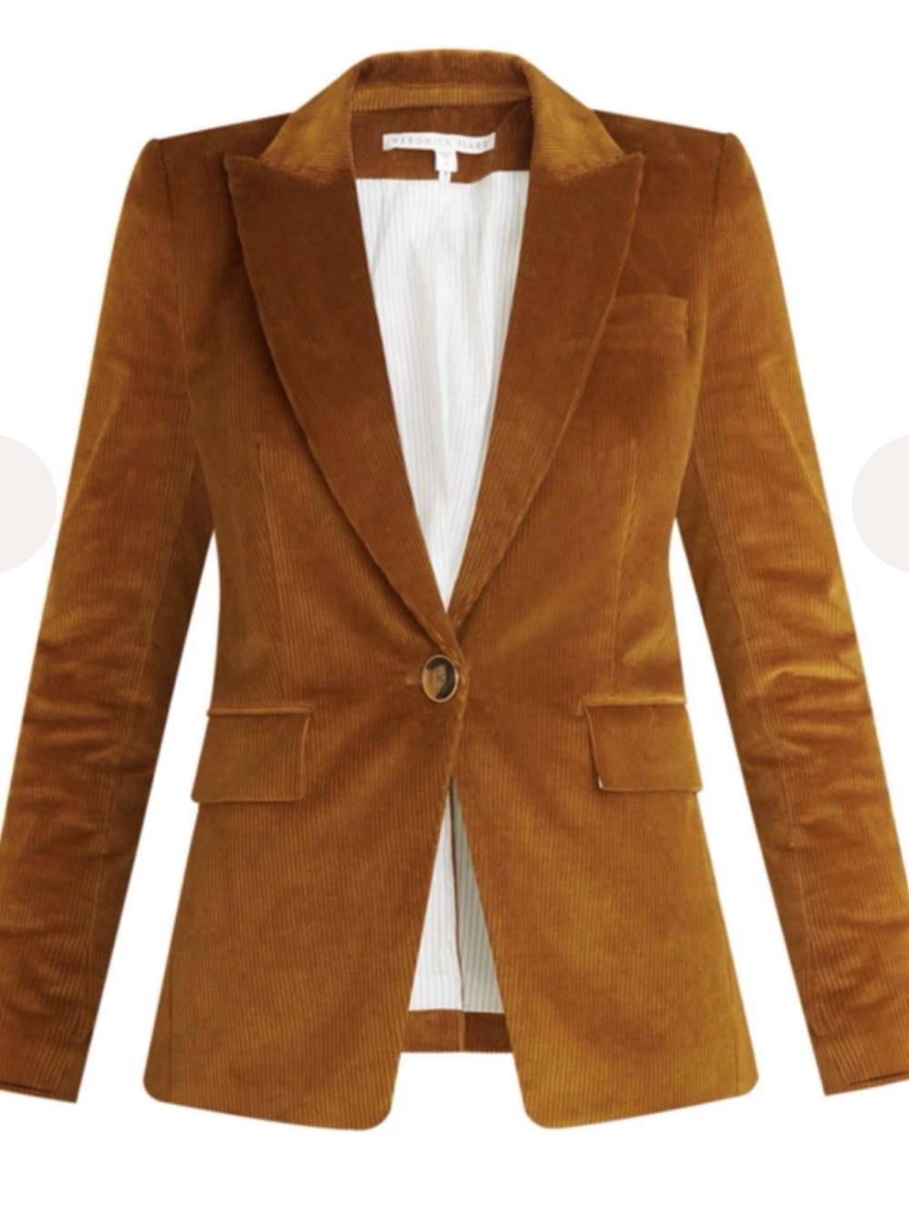 Veronica Beard Lia Corduroy Dickey Jacket - Saffron